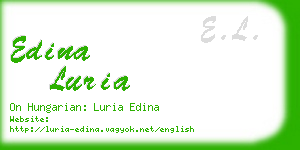 edina luria business card